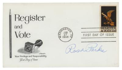 Lot #377 Rosa Parks Signed First Day Cover