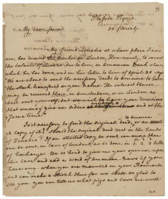 Lot #153 Thomas Paine Autograph Letter Signed - Image 1