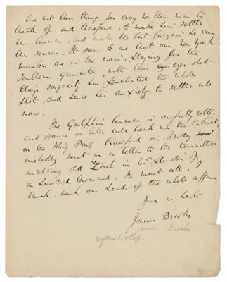 Lot #225 James Brooks Autograph Letter Signed - Image 2