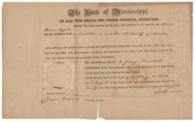 Lot #383 George Poindexter Document Signed - Image 1