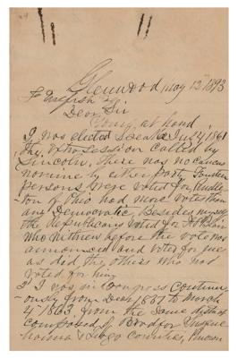 Lot #292 Galusha A. Grow Autograph Letter Signed - Image 1