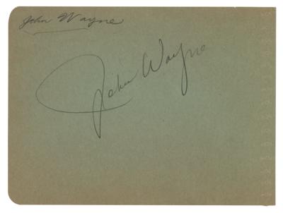 Lot #884 John Wayne Signature