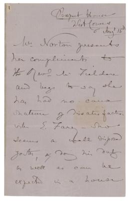 Lot #371 Caroline Norton Autograph Letter Signed - Image 1