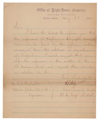 Lot #551 Winfield Scott Schley Letter Signed - Image 1
