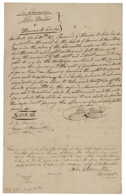 Lot #295 James Alexander Hamilton and John Church Hamilton Document Signed