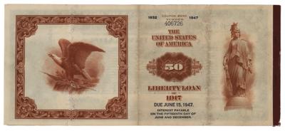 Lot #134 First Liberty Loan $50 Bond (1917) with Complete Coupons - Image 3