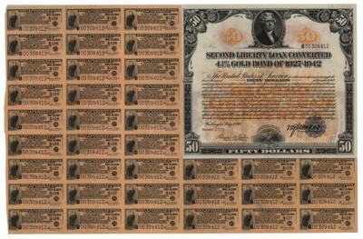 Lot #135 Second Liberty Loan $50 Bond (1918) with Coupons - Image 1