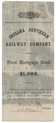 Lot #411 Samuel J. Tilden Signed Mortgage Bond - Image 1