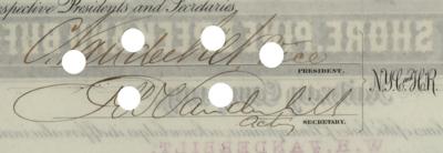 Lot #128 William K. Vanderbilt and Chauncey Depew Signed Mortgage Bond - Image 4