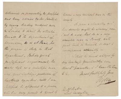 Lot #622 Thomas Bruce, 7th Earl of Elgin Autograph Letter Signed - Image 2