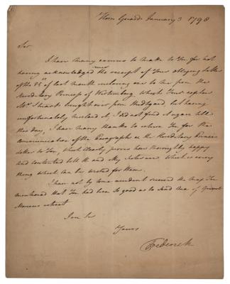 Lot #384 Prince Frederick, Duke of York and Albany Autograph Letter Signed - Image 1
