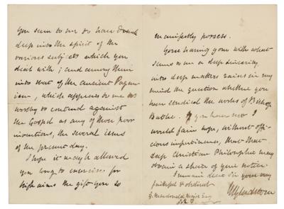Lot #284 William Gladstone Autograph Letter Signed - Image 2