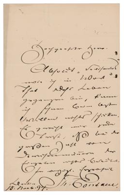 Lot #654 Theodor Fontane Autograph Letter Signed - Image 1