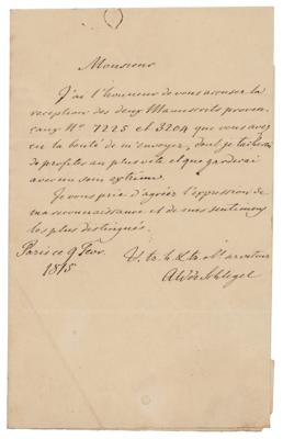 Lot #693 August Wilhelm Schlegel Autograph Letter Signed - Image 1