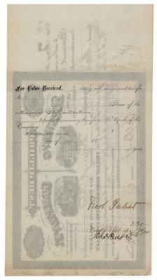 Lot #375 Frederick Pabst Signed Stock Certificate - Image 2