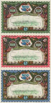 Lot #133 Ringling Bros. and Barnum & Bailey (3) Stock Certificates