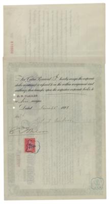 Lot #123 William Rockefeller and Henry M. Flagler Signed Stock Certificate - Image 2