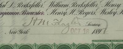 Lot #123 William Rockefeller and Henry M. Flagler Signed Stock Certificate - Image 4