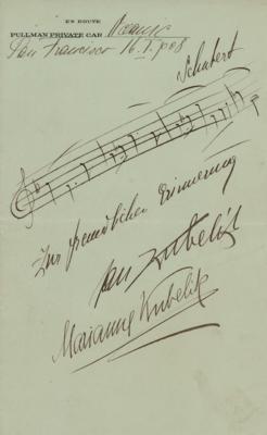 Lot #790 Jan Kubelik Autograph Musical Quotation Signed - Image 1