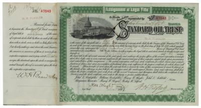 Lot #115 Henry M. Flagler Twice-Signed Stock Certificate