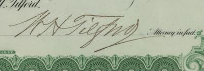 Lot #115 Henry M. Flagler Twice-Signed Stock Certificate - Image 4