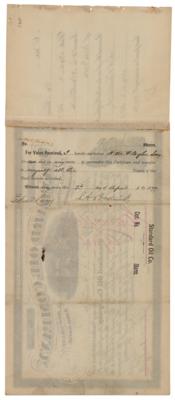 Lot #121 John D. Rockefeller and Henry M. Flagler Signed Stock Certificate - Image 2