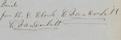 Lot #126 Cornelius Vanderbilt Twice-Signed Bond Ledger - Image 2