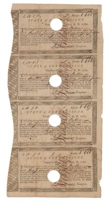 Lot #547 Revolutionary War: Connecticut Pay Orders