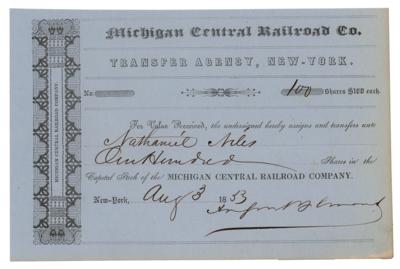 Lot #209 August Belmont Document Signed - Image 1
