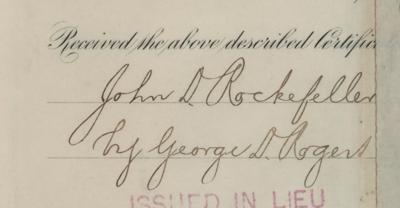 Lot #120 John D. Rockefeller Signed Stock Certificate - Image 5