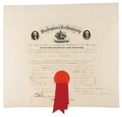 Lot #499 George Washington Custis Lee Document Signed - Image 1