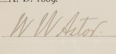 Lot #192 William Waldorf Astor Document Signed - Image 2