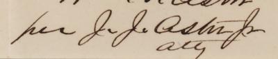 Lot #194 John Jacob Astor III Autograph Letter Signed - Image 2