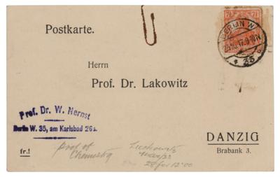Lot #367 Walther Nernst Autograph Letter Signed - Image 2