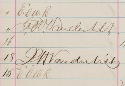 Lot #417 Frederick, Jacob, and William Vanderbilt Document Signed - Image 2