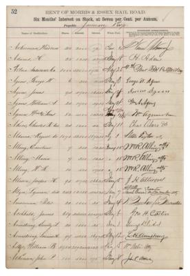 Lot #193 William Astor and Moses Taylor Document Signed - Image 1