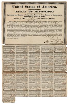 Lot #467 State of Mississippi 1833 Bond - Image 2