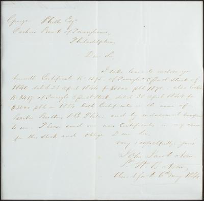Lot #190 William B. Astor Autograph Letter Signed - Image 2