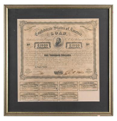 Lot #444 Confederate States of America 1863 Loan Bond - Image 2