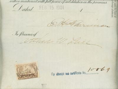 Lot #298 E. H. Harriman Signed Stock Certificate - Image 3
