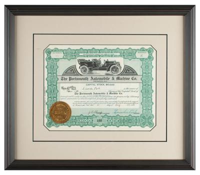 Lot #482 Portsmouth Automobile & Machine Stock Certificate - Image 2