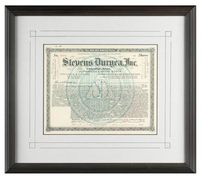 Lot #492 Stevens Duryea, Inc. Automotive Stock Certificate - Image 2