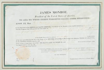 Lot #65 James Monroe Document Signed as President - Image 2
