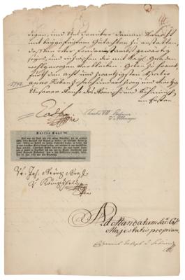 Lot #235 Charles VII, Holy Roman Emperor Letter Signed - Image 2