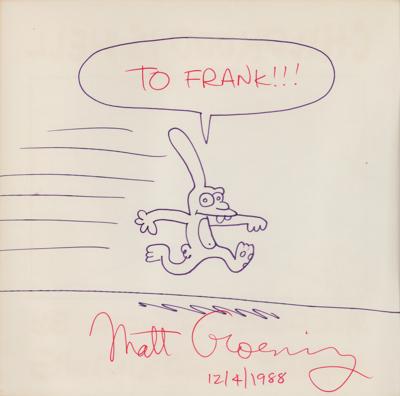 Lot #647 Matt Groening Signed Sketch in Book - Image 2