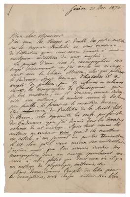 Lot #230 Alphonse Pyramus de Candolle Autograph Letter Signed - Image 1