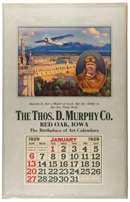 Lot #570 Charles Lindbergh 1929 Calendar - Image 1