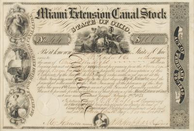 Lot #478 Ohio: Miami Extension Canal Bond - Image 1