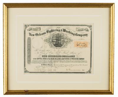 Lot #472 New Orleans Lightering and Wrecking Company Stock Certificate - Image 2