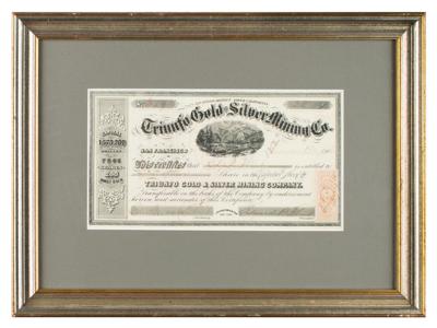 Lot #494 Triunfo Gold and Silver Mining Company Stock Certificate - Image 2